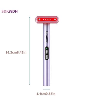 Red & Blue Rejuvenation Face & Eye Massager - 7 in 1 LED Beauty Wand with Light Therapy for Skincare & Anti-Aging Solutions - Buy Online on GoSupps.com