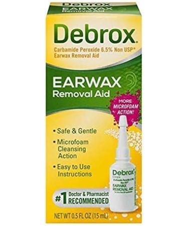 Debrox Earwax Removal Aid Drops 0.5 oz - Fast and Effective Solution - Buy Online on GoSupps.com