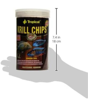 Krill Chips 1000ml / 500g - Super appetizing food for freshwater and marine fish in the form of chips - Buy Online on GoSupps.com