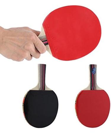 Vbest Life Table Tennis Racket Set - 2pcs 7 Layers Wood Ping Pong Paddles with Balls Carrying Case for Shake-Hand Grip Players - Buy Online on GoSupps.com
