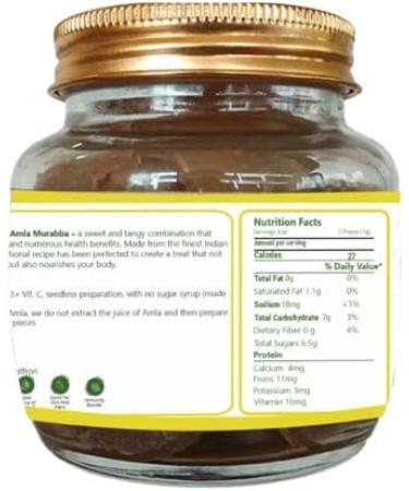 Dawn Lee Amla Slice - Murabba - Pure Homemade - Natural Tasty- For Cravings- Traditional- Non Sticky And Seedless - 3X Vitamin C - Marmalade like Jam - Refined Sugar Free- 200 GM - Buy Online on GoSupps.com
