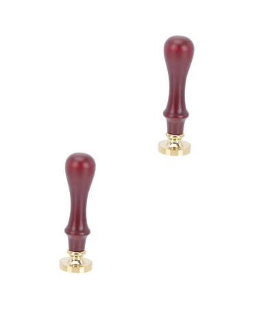 TOVINANNA 2 Pcs Dispensing Plate Tool Eyeshadow Stamper Wooden Stamps Coffee Beans Copper Copper Head Repair 1 count (Pack of 1) Brownx2pcs