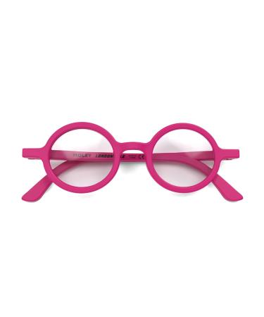 LONDON MOLE Eyewear | Moley Reading Glasses | Round Glasses | Cool Readers | Stylish Reading Glasses | Men's Women's Unisex | Spring Hinges Pink 1.5 x