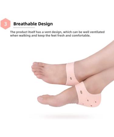 2 Pairs Gel Silicone Heel Cover Protector for Plantar Fasciitis, Orthopedic Bunion Corrector - Foot Pain Relief - Buy Online on GoSupps.com