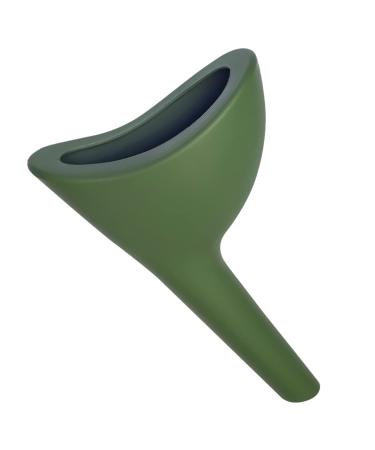 Female Urinal Reusable Silicone Female Urination Device Women's Urinal with Drawstring Bags (Army Green)