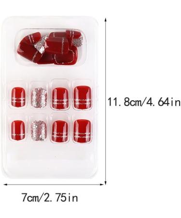 dijiusidy False Nail Perfect Matching Simple to Wear Fingernail Full Coverage Press Type Strong Viscosity Adjustable Paster Type 6 F741 Type 6 F741 - Buy Online on GoSupps.com