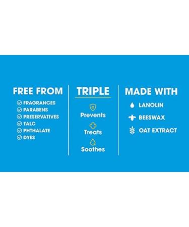 Triple Paste Diaper Rash Cream 8oz with Zinc Oxide - Hypoallergenic Baby Ointment Essential for Baby Care | Includes Brexonic Baby Butt Cream Applicator - Buy Online on GoSupps.com