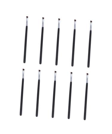 Mipcase 10pcs Angled Eyebrow Brush Travel Makeup Brush Eyeliner Groom Kit Eye Liner Brush Eyeliner Brush Mix