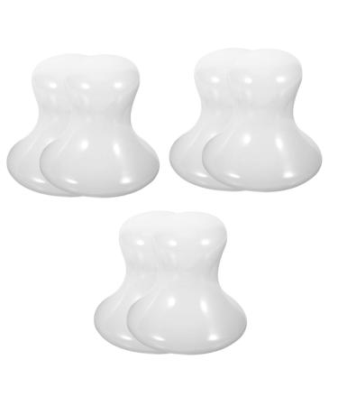 FRCOLOR 6 Pcs Massage Stone Mushroom Massage Gua Sha Stone Guasha Facial Massage Natural Guasha Massage Tools Guasha Quartz Real Eye Massager Jade The Face White Energy Stone
