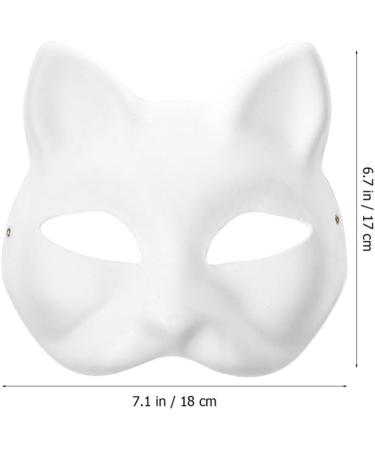 Toyvian 30 PCS Cat Masks - White Paper Fox & Animal Semi-Masks for DIY Halloween Cosplay - Buy Online on GoSupps.com