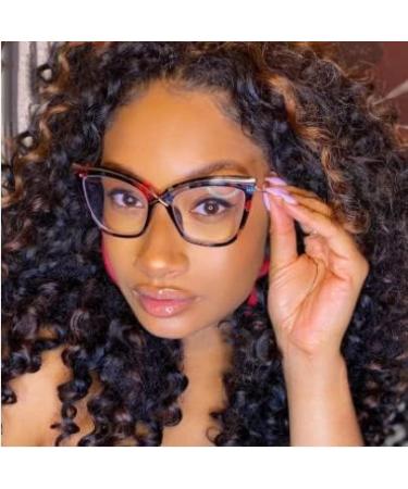 FEISEDY Women Oversized Blue Light Blocking Glasses | Cat Eye Floral Design | Anti Eyestrain Eyewear B2956 (55mm) - Shop Internationally - Buy Online on GoSupps.com