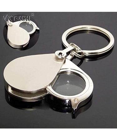 Magnifying Portable 8X Folding Key Ring Glass Magnifier with Key Chain Waterproof Daily Magnifying Glass Loupe Pocket Tool Made in China - Buy Online on GoSupps.com