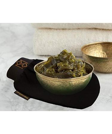 Moroccan Black Soap and Exfoliating Glove Kit for Body Scrub | Dead Skin Remover & Deep Pore Cleanser | Olive Based Soap & Kessa Mitt | Includes Toiletry Bag | Moroccan Sou - Buy Online on GoSupps.com
