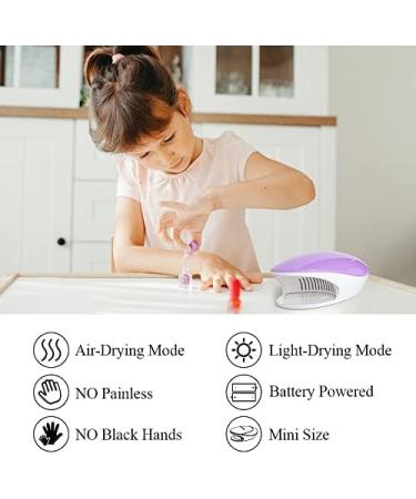 TOUCHBeauty Nail Dryer for Regular Polish: 2 in 1 Nail Dryer with Fan and UV Light - Mini Portable Electric Manicure Tool for Quick Drying of Regular Polish at Salon Home or DIY - Perfect for Kids - Buy Online on GoSupps.com