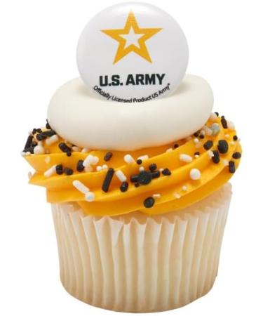United States Army Cupcake Rings Toppers Party Decorations Supplies 24 count - Buy Online on GoSupps.com