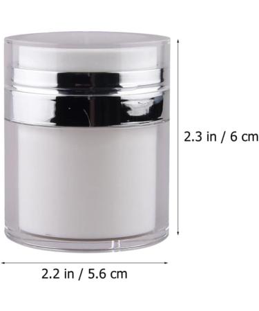 3PCs Airless Cosmetic Pump Jar Container - 30g Refillable Glass Vial for Lotions Creams & Liquid Foundation - Ideal for Travel & Retention - Buy Online on GoSupps.com
