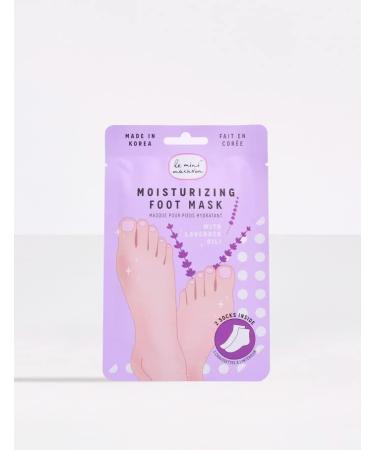Le Mini Macaron Lavender Foot Care Mask Moisturising Socks Purple and White Two Socks - Buy Online on GoSupps.com