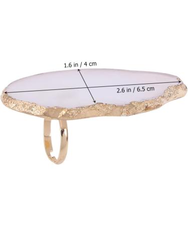  BIUDECO Nail Polish Foundation Mixing Ring White Makeup Mixing Tray Paint Drawing Color Nail Plate White Color Plate - Buy Online on GoSupps.com