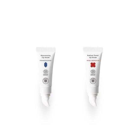 INNA ORGANIC DAY & NIGHT LIP CARE DUO VEGAN LIP SERUM ORGANIC ESSENTIAL OIL LUXURY CLEAN BEAUTY