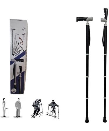 Telescopic Walking Stick Portable Alpenstock Titanium Alloy Lightweight Elderly Hiking Walking Stick Mobility aids Assist Tool Multi-Function Anti-Slip Walking Stick Hiking - Buy Online on GoSupps.com