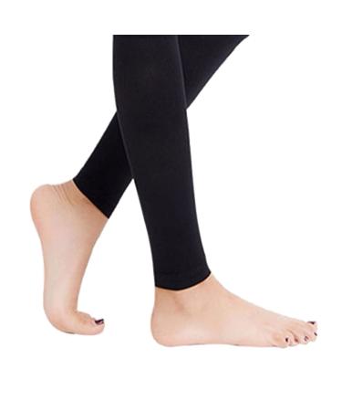 Medical Compression Socks Varicose Knee Vein Blood Flow Lightweight Breathable Sweat-Absorbent Anti-Slip Material Support Flight Stockings Strengthen Toes Movement second class black M (Second Class Black XL) Second Class Black X-Large