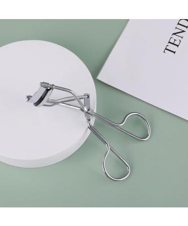 Silver Handheld Eyelash Curler - Durable & Portable Eye Cosmetic Tool for Women | Long Lasting Metal & Silicone Strip - Buy Online on GoSupps.com