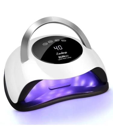 Easkep UV lamp nails 120W UV lamp for gel nails nail dryer with sensor LCD display LED lamp nails with 4 timer Nalgellampe for gel nails white-120W