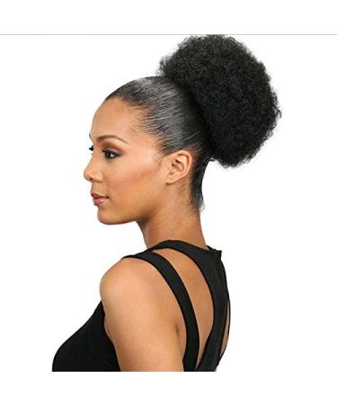 Coolbers Afro Puff Drawstring Ponytail - Synthetic Curly Chignon Hair Bun Extensions with Clips | Large 4 Size - Buy Online on GoSupps.com