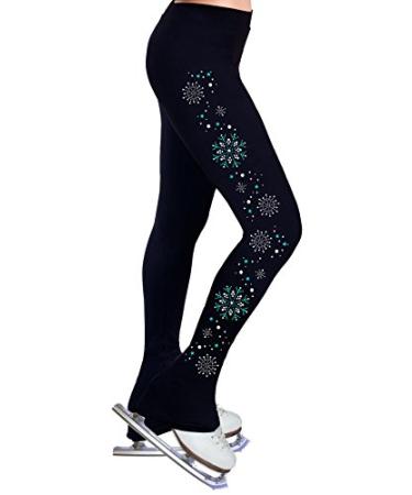 NY2 SPORTSWEAR Figure Skating Practice Pants with Spangles S107 - Child Sizes Small