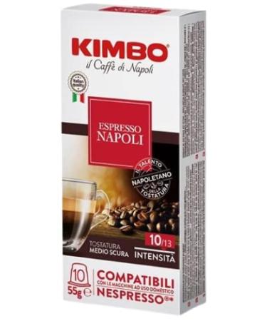 KIMBO NAPOLI COFFEE - 10 NESPRESSO COMPATIBLE CAPSULES 5.5g