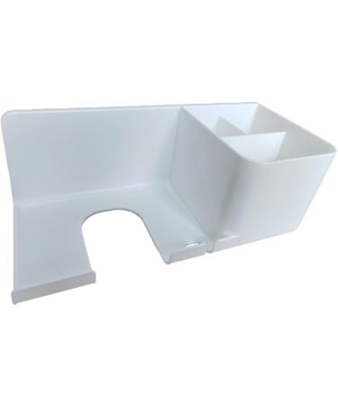 Hair Dryer Organizer | Adhesive Hair Dryer Hanger Blow Dryer Holder | Mark Hair Styling Care Tool Organizer with 3 Compartment and Plug Hook for Wall Second Generation Hair Dryer Rack White - Buy Online on GoSupps.com