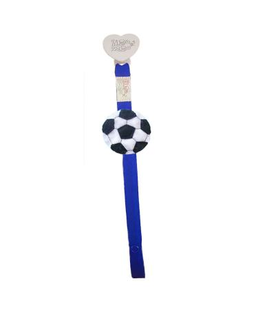 Zigozago - Pacifier chain football - Handmade fabric pacifier chain with 3D balloon. Color: blue