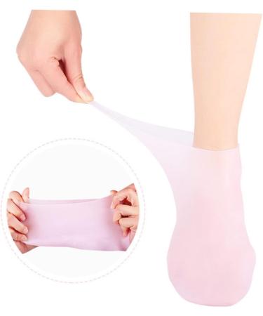 FRCOLOR 2 Pairs Sock Moisturizing Foot Gel Spa Stocking Gel Booties Feet Lotion Silicone Gel Half Moon Pillow Black Rejuvenate Foot Lotion Skin Natural Miss High Heel Pink Sebs - Buy Online on GoSupps.com