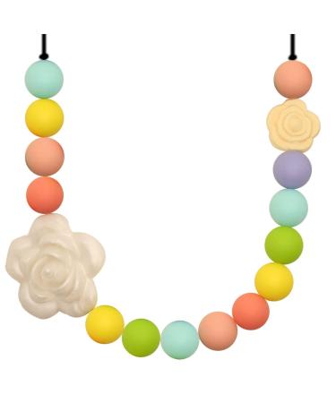 Baby Teething Necklace for Mom to Wear  Silicone Teething Necklace for Baby  Teether Chew Necklace Breastfeeding  BPA Free  Dishwasher Safe