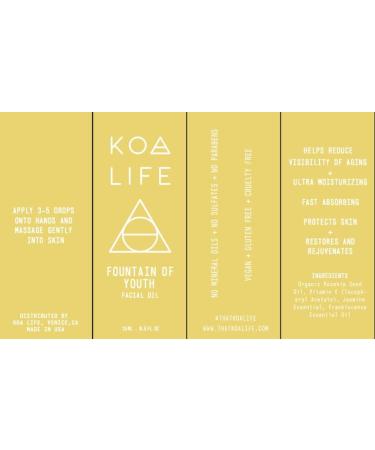 KOA LIFE Anti-Aging Set - Anti-Aging Facial Oil Deep Hydration Rosehip Oil Gua Sha Massage Stone Organic Ingredients Allergen Free - 0.5 Oz Anti-Aging Oil + Gua Sha - Buy Online on GoSupps.com