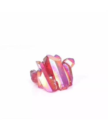 100G-130G Raw Natural Red Electroplating Quartz Stone Cluster Crystals 1pc HOMEZHOU 1pc 100G-130G