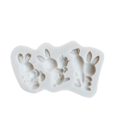 3D Rabbit Cake Easter Fondant Soft Non Stick Mold Cake Chocolate Decoration Silicone Sphere Chocolate Mold