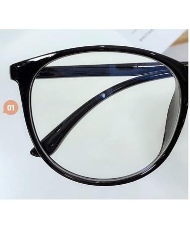 LTSRLL Trendy TR90 Retro Oval Blue Light Reading Glasses for Women - Cute Classic HD Anti-Eye Load Computer Readers (+100 Light Gray) - Buy Online on GoSupps.com