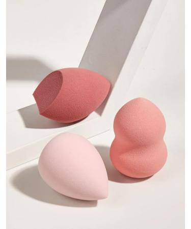 Luxury Beauty Blender Set - 3 Makeup Sponges with Travel Box for Flawless Foundation Contour & Highlight - Pink/Red - Buy Online on GoSupps.com