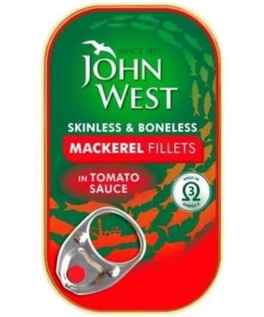 Tinned Mackerel Bundle With John West Mackerel Fillets In Sunflower Oil 115g x3 and Mackerel Fillets in Tomato Sauce 115g x3 (6 Pack) - Buy Online on GoSupps.com