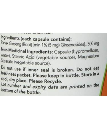 NOW Supplements Panax Ginseng Extract 500mg Capsules 100 Count - Buy Online on GoSupps.com