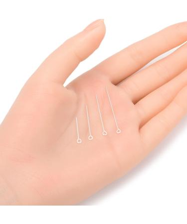 Sterling Silver Eye Pins 18mm (0.7 inch) - Pack of 20 for Jewelry Making - Buy Online on GoSupps.com