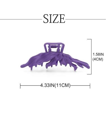 Bohend Large Purple Bow Hair Claw Clip - Non-Slip Metal Viscous Hair Accessories for Women & Girls | International Shipping Available - Buy Online on GoSupps.com