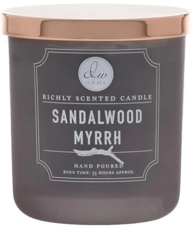 DW Home Decoware Richly Scented Candle Medium Single Wick 9.69 oz - Sandalwood Myrrh