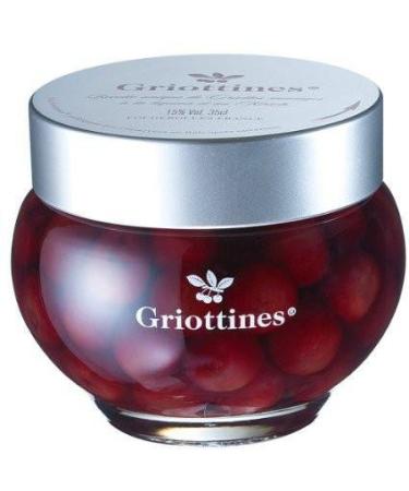 French Morello Cherries (Griottines), Set of 2 Jars, Individually Wrapped, 11.05 Ounces Each, Imported