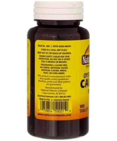 Nature's Blend Oyster Shell Calcium 500 mg Tablets - 100 ct Pack of 6 - Buy Online on GoSupps.com