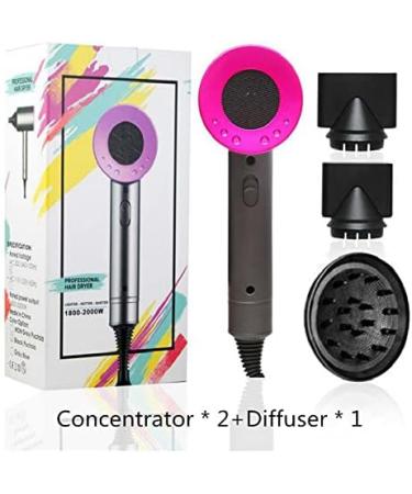 Portable Ionic Hair Dryer with 2 Nozzles & 1 Diffuser 2000W Professional Powerful Blow Dryer Negative Ion Fast Quiet Drying for Hair Care 3 Heating/2 Speed/Cold Settings for Home Travel Salon - Buy Online on GoSupps.com