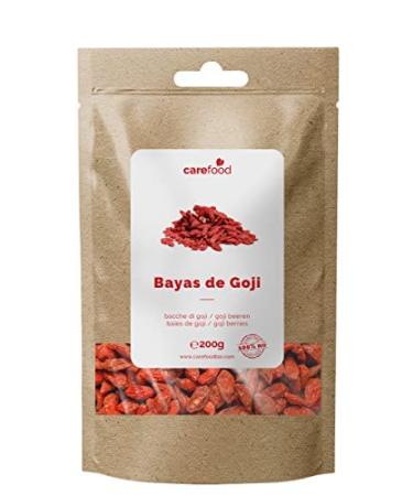 Carefood - Organic Goji Berries - Superfood 100% Organic Goji Berries - Natural Snack without Added Sugar Suitable for Vegan-Friendly - Sweet and Slightly Tart - 200g