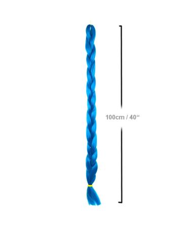 Premium 2m Gentian Blue Braid Hair Extensions for Rasta Braids Dreads Crochet Box Braids & Cornrows - Buy Online on GoSupps.com