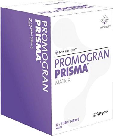 53MA028EA - PROMOGRAN Prisma Collagen Matrix Dressing 4-1/3 sq. in. Hexagon 10 Count (Pack of 1) White